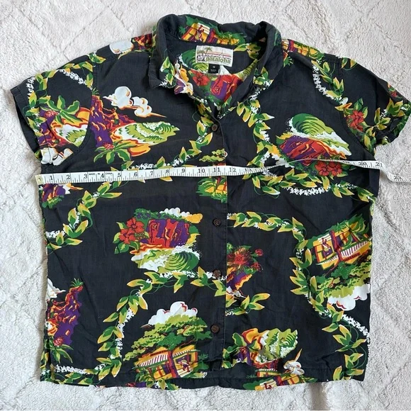 Patagonia Pataloha | Vintage Hawaiian Shirt Aloha Shirt Women's Hale'iwa Size 10 - Picture 6 of 7